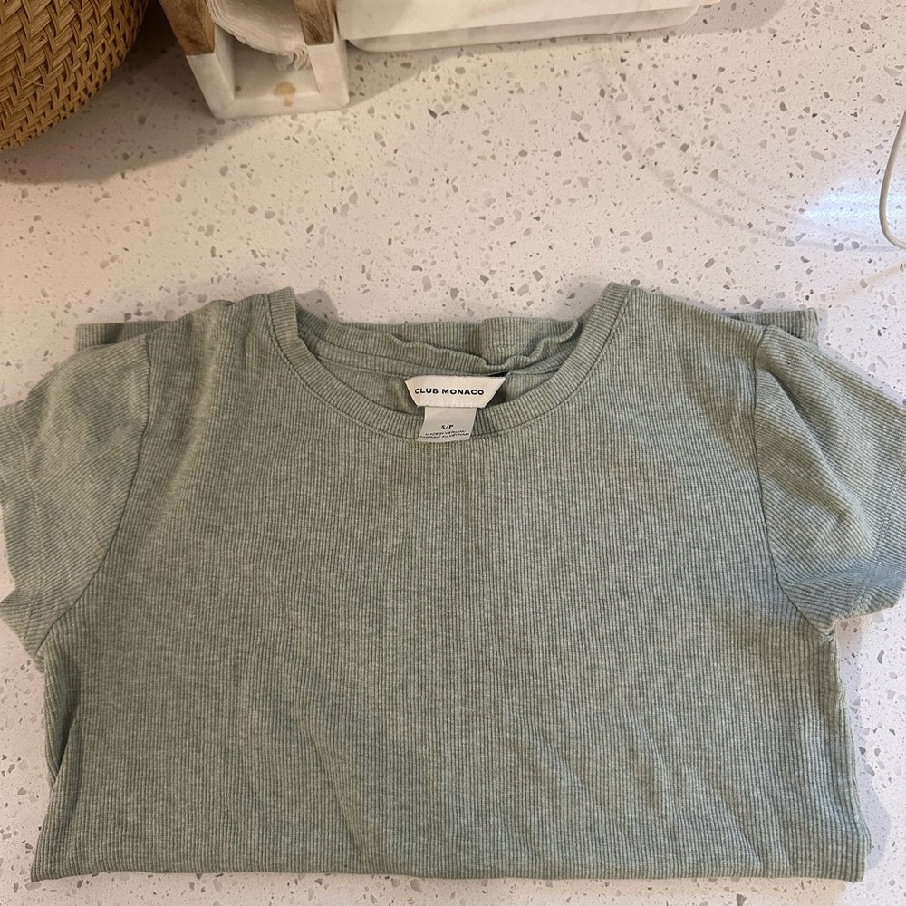 Club Monaco Green Short Sleeve Top
